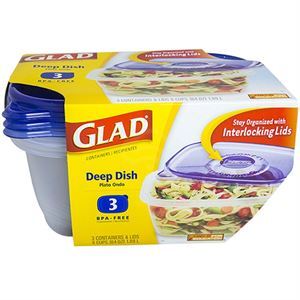 GladWare Deep Dish 64 oz Containers with Lids 3 ct Pack of 6