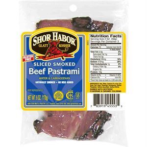 Shor Habor Sliced Smoked Beef Pastrami, 6 Oz : Online  Kosher Grocery Shopping and Delivery Service in New York City